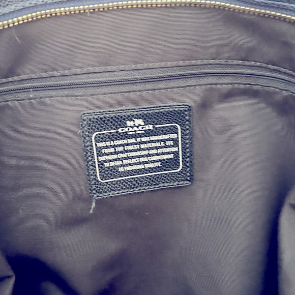 Navy Blue Coach City Zip Tote - Picture 5 of 7